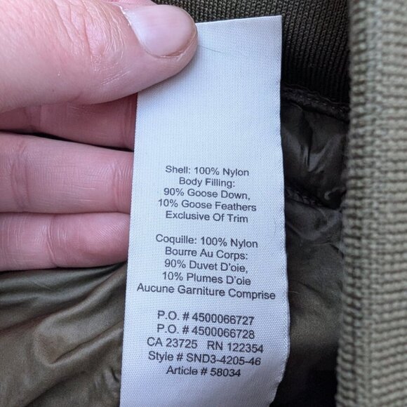 TNA Quilted Bomber Jacket Women's Olive Green Down Insulated Full Zipper Nylon - Picture 4 of 8